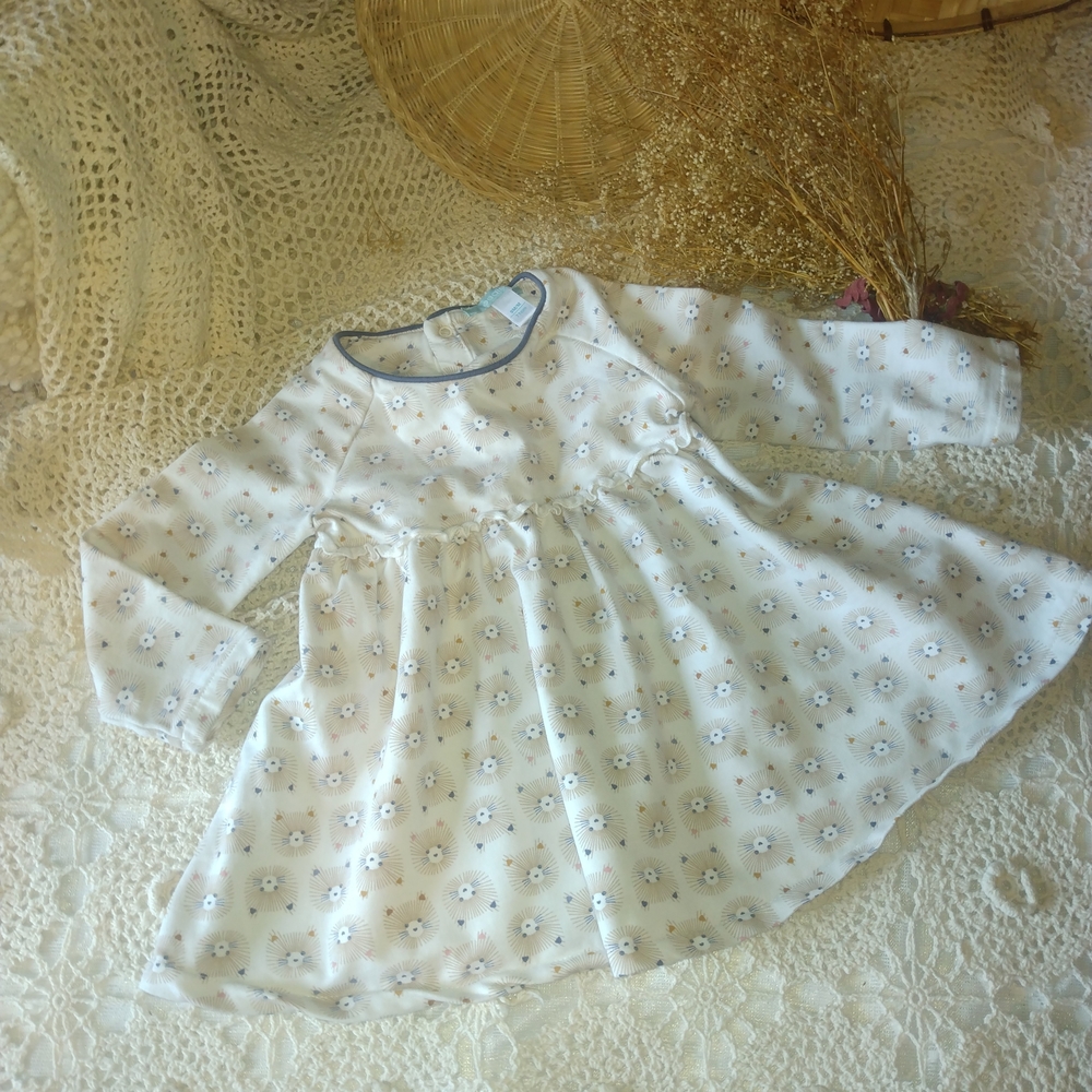 Floral White Kids Casual Dress